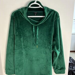 Talbots Forest Green Fleece Top
